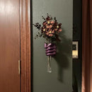 Creative Wall Hanging Sculpture, Artistic Wall Hanging Hand Sculpture with Test Tube vases, Home Decoration Hand Against Wall (Purple) by CozyNest Decor