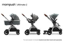 Mompush Ultimate2 Baby Stroller, Premium Convertible Full-Size Stroller for Toddler, Reversible Seat with One Hand Recline Adjustment, Car Seat Adapter Included by TinyTreasures Baby Boutique
