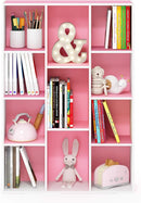 Furinno Luder Bookcase / Book / Storage , 11-Cube, White/Pink by TinyTreasures Baby Boutique