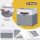 Criusia Storage Cubes 8 pack - 11 inch Fabric Bins for Organizing Clothes Toys Blanket - Versatile Storage Baskets for Shelves - Home Organization for Bedroom RV Closet by TinyTreasures Baby Boutique