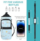 25/32/40/64oz Water Bottle Bag Holder Carrier-Insulated Crossbody Sling Case Sleeve with Strap & Pockets for Men Women Gym Cycling Travel Walking Hiking Camping by TinyTreasures Baby Boutique