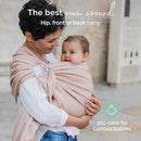 Boba Ring Sling Baby Carrier Newborn to Toddler - Lightweight & Breathable Baby Sling, Hip-Healthy Carrier Sling, Baby Wrap Carrier for Front & Hip Carry, 8-35 lbs (Linen Peony) by TinyTreasures Baby Boutique
