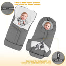 Yoofoss Stroller Cover for Winter, Toddler Stroller Footmuff Universal for Most Stroller, Water Resistant Warm Coral Baby Stroller Bunting Sleeping Bag Light Grey by TinyTreasures Baby Boutique
