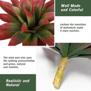 Artificial Agave Plants,Large UV Resistant Fake Agave Planters for Indoor and Outdoor Decorating Tropical Plant Succulents Greenery Indoor Decor (2Pack,22" Red) by GreenHaven Gardens