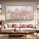 YJYart Landscape Wall Art Floral Wall Pictures Pink and White Canvas Wall Artwork 36"x70" Wall Prints for Living Room Office Wall Decor by CozyNest Decor