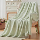 EMME Cotton Throw Blanket for Couch Soft Muslin Blankets 50"x60" Lightweight Breathable Blanket All Season Gauze Blanket, Mint Green by CozyNest Decor