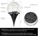Honoson 3.9 Inch Solar Globe Lights Outdoor Waterproof, Solar Balls for Garden Cracked Glass Ball, Ground Landscape Garden Decor for Patio and Yard Lawn Backyard (4 Pieces) by GreenHaven Gardens