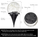 Honoson 3.9 Inch Solar Globe Lights Outdoor Waterproof, Solar Balls for Garden Cracked Glass Ball, Ground Landscape Garden Decor for Patio and Yard Lawn Backyard (12 Pieces) by GreenHaven Gardens