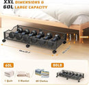 2 Pack Under Bed Storage with Wheels, 36" Lengthen Underbed Storage Containers with Lids, Large Capacity Under Bed Shoe Storage, Metal Clothes Organizer, Storage Box for Clothing Shoes Blankets Sheet by CozyNest Decor
