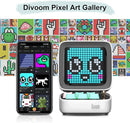 Divoom Ditoo Pixel Art Gaming Portable Bluetooth Speaker with App Controlled 16X16 LED Front Panel, Also a Smart Alarm (White) by TinyTreasures Baby Boutique
