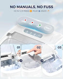 EUHOMY Countertop Ice Maker Machine with Handle, 26lbs Per Day, 9 Ice Cubes Ready in 6 Mins, Auto-Cleaning Portable Ice Maker with Basket and Scoop, for Home/Kitchen/Camping/RV (White) by CozyNest Decor