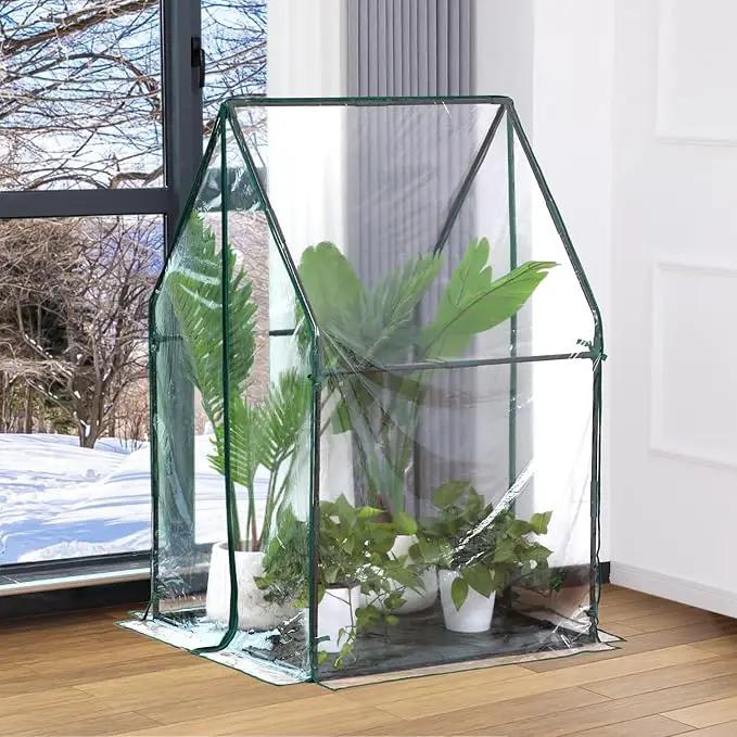 Mini Greenhouse for Indoor Outdoor: Ohuhu Portable Green House with Waterproof Pad for Small Plants Nursery Germination, 36"x36"x58.5" Heavy-Duty PVC Cover Tent Humidity Dome Seedling Accessory, photo 6 of 8