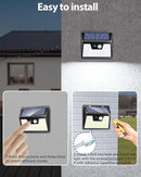 Peasur 2 Pack Solar Lights Outdoor Motion Sensor, 140 LED Solar Powered Fence Wall Light Waterproof, 3 Modes Solar Security Lighting for Outside Yard Deck Garden Stair Step by GreenHaven Gardens