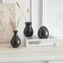 JOJUNO Black Bud Vases, Small Ceramic Vase Set of 11, Mini Pottery Vases for Flowers, Decorative Pieces for Home Modern Decor, Boho Decor, Chic Accents for Living Room Dining Table Shelves by GreenHaven Gardens