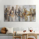 New York City Wall Art - Modern Abstract Wall Art for Living Room, Office & Bedroom Cityscape & Paintings for Bedroom brooklyn bridge Wall Art Pictures Wall Decor Chicago Artwork for Walls 20×40IN by CozyNest Decor