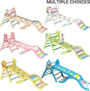 Pikler Triangle Set with Cushion 9 in 1, Climbing Toys for Toddlers 1-3, Montessori Indoor Baby Playground for Safe Motor Skills Development, Large Foldable Wooden Climbing Toys Set for Playroom by TinyTreasures Baby Boutique