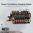 Power Tool Organizer Wall Mount with Charging Station, 3 Layer Storage Rack and Tool Holder for Garage Organization, 8 Drill Holder Wall Mount and 6 Outlet Power Strip by GreenHaven Gardens