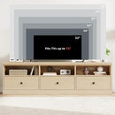 IDEALHOUSE 70in TV Stand for TVs up to 80", Mid Century Modern Entertainment Center with Storage Drawer and Open Shelves, TV Console Media Cabinet for Living Room, Bedroom (Light Oak) by CozyNest Decor