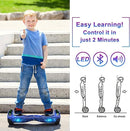 SISIGAD Scooters for Kids Ages 6-12, with Built-in Bluetooth Speaker and 6.5" Colorful Lights Wheels, Safety Certified Self Balancing Scooter Gift for Kids by TinyTreasures Baby Boutique