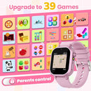 Waterproof Smart Watch for Kids Girls Ages 5-12 with 39 Games, HD Camera, Video, Music, Habit Tracking, Alarm, Pedometer, Kids Smart Watch Chrismars Birthday Gift for Girls Age 5 6 7 8(Pink) by TinyTreasures Baby Boutique