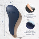 Crave Naturals Glide Thru Hair Brush - Detangler Brush for Curly, Straight, Wet or Dry Hair - Gentle Detangling Brushes for Adults, Kids, Toddlers - Hair Accessories for Women, 7.5"x3" - Blue by TinyTreasures Baby Boutique