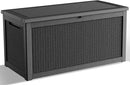 DRATO 260 Gallon Deck Box, Outdoor Large Waterproof Resin Storage Box with Lockable Lid for Patio Cushions, Gardening Tools, Sports Equipment, Black by CozyNest Decor