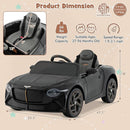 Costzon Ride on Car, 12V Licensed Bentley Bacalar Battery Powered Kids' Electric Vehicles w/Remote Control, Scissor Doors, Wireless Connection, Lights/Sound Effects, Kids Car Toys for Toddlers(Black) by TinyTreasures Baby Boutique