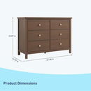 Graco Sasha 6 Drawer Dresser (Hazelnut) – GREENGUARD Gold Certified, Wood Storage for Nursery or Kids’ Room, Safe Interlocking Drawer System & Easy Assembly with Pre-Installed Tracks by TinyTreasures Baby Boutique