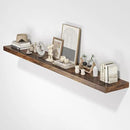 Floating Shelves for Wall, 72" W x 9.3" D x 1.5" H, Long Wooden Wall Mounted Display Shelf with Invisible Brackets for Living Room, Bedroom, Bathroom, Kitchen & Storage, Set of 1, Rustic Brown by CozyNest Decor