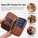 RFID Blocking Family Passport Holder Wallet 6,Premium Leather Travel Document Organizer for Women and Men,Travel Wallet for Credit Card by TinyTreasures Baby Boutique