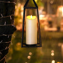 Homemory 3"x8" Outdoor Waterproof Flameless Candles, LED Candles, Battery Operated Candles with Remote and Timers, Electric Fake Plastic Pillar Candles, Dark Ivory, Set of 2 by CozyNest Decor
