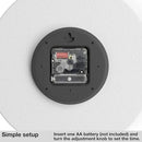 Driini Staircase Modern Wall Clock - Unique 10.5 in. Frameless Concrete Design - Contemporary, Minimalist Decor; No Numbers - Silent Battery Operated Clocks with Decorative Wooden Hands; White by CozyNest Decor