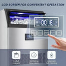 Commercial Ice Maker Machine 360LBS/24H with 80LBS Storage Bin, 126PCS Ice Cubes Ice Machine Stainless Steel Undercounter/Freestanding Ice Maker for Home Bar Outdoor, Self Cleaning by CozyNest Decor