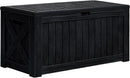 Greesum 120 Gallon Deck Box, Resin Outdoor Storage Container for Patio Furniture, Garden Tools, Pool Accessories, Weatherproof, Lockable, Black by GreenHaven Gardens