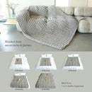 Maetoow Chenille Chunky Knit Blanket Throw （60×80 Inch）, Handmade Warm & Cozy Blanket Couch, Bed, Home Decor, Soft Breathable Fleece Banket, Christmas Thick and Giant Yarn Throws, Cream by CozyNest Decor
