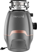 Trifecte Pro 3/4 HP Garbage Disposals with Sound Reduction,Food Waste Coutinuous Feed Garbage Disposal with Power Cord, Dishwasher Hook Up by CozyNest Decor