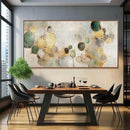 YJYart Circle Canvas Wall Decor Green and Gold Wall Art Posters Abstract Wall Decorations 36"x70" Home Decor for Bedroom Living Room by CozyNest Decor