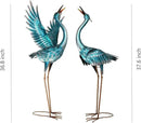 chisheen Crane Garden Statues Outdoor Metal Heron Yard Art Crane for Garden Sculptures Patio Lawn Ornaments,Set of 2 by GreenHaven Gardens