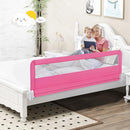 BABY JOY Bed Rails for Toddlers, 71'' Extra Long, Swing Down Bed Guard w/Safety Strap, Folding Baby Bedrail for Kids Twin, Double, Full Size Queen & King Mattress (71-Inch, Pink) by TinyTreasures Baby Boutique