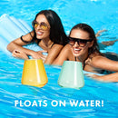 Floating Wine Glasses for Pool - Set of 2-18 OZ (Muted Blue)