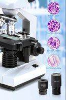 40X-5000X Compound trinocular Microscopes trinocular for Adults, with 5.0 mp Camera with Microscope Slides 30p, Microscope Accessories, Microscopes for School Laboratory Home Education Abbe Condenser by TinyTreasures Baby Boutique