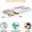 Custom Crib Bedding Set - Owl Design Personalized Name Baby Nursery Bed 3 Pcs Set - Chic Soft Blanket with Dotted Backing, Sheet, Pillowcase for Newborn Girls Boys Gifts Color22 by TinyTreasures Baby Boutique