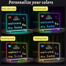 LED Drawing Board with Colors –13.7x9.84 Inch Acrylic Light-Up Message Board, Includes 7 Markers, Adapter, Stand, Hanging Chain, Soft Cloth, Spray Bottle, for Home, Office, Kitchen, and Bedroom by TinyTreasures Baby Boutique