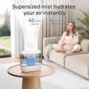 Dreo Top Fill 4L Humidifiers for Bedroom, 36H Runtime, 28 dB Quiet Cool Mist Supersized Air Humidifier for Large Room, Plants, Baby Nursery, Indoor, Night Light, Easy to Clean & Fill, Gray by TinyTreasures Baby Boutique