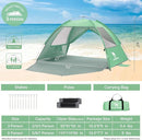 CAMEL CROWN Beach Tent UPF 50+ Sun Shelter for 2/3/5/6 Person, Lightweight Portable Sun Shade with Sand Anchor, Family Beach Day & Outdoor Adventures by TinyTreasures Baby Boutique