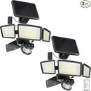 Ensenior 1800LM Solar Flood Lights Outdoor, Motion Sensor Outdoor Light 6500K, IP65 Waterproof, Separate Solar Panel, Solar Security Light with 5 Sensor Modes and 3 Adjustable Head for Yard (Black) by GreenHaven Gardens