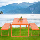 Aoodor 3-Piece Outdoor Patio Dining Set, Aluminum Furniture Set with 1 Rectangular Picnic Table and 2 Benches for Garden, Lawn, Yard by GreenHaven Gardens