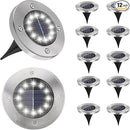 Solar Lights Outdoor Waterproof, 12 Packs Bright Solar Ground Lights with Updated 12 LEDs, Solar Garden Lights Landscape Lights for Pathway Walkway Driveway Patio Yard Deck Lawn Decor (Cold) by GreenHaven Gardens