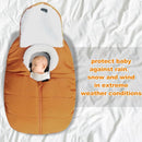 Fairy Baby Winter Car Seat Cover for Babies Carseat– Waterproof, Warm Car Seat Cover Baby – Universal Winter Cover for Back Seat, Infant Car Seat Cover (Brown) by TinyTreasures Baby Boutique