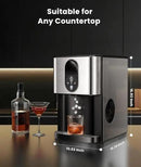 Nugget Ice Makers Countertop, Pellet Ice Maker Machine Dispenser with Water Reservoir with 44lbs/24H, Self-Cleaning, Soft Chewable Ice Maker Machine for Home/Kitchen/Office, Silver Stainless by CozyNest Decor